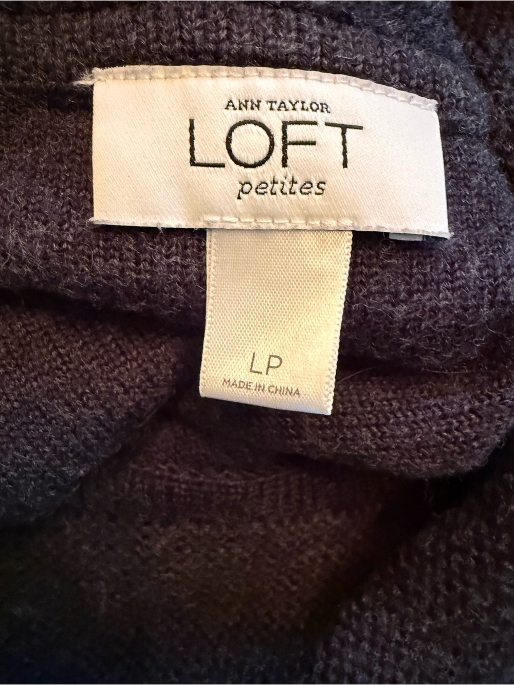 LOFT Charcoal Gray Merino Wool Cowl Neck Sweater Dress Fit Flare Autumn Fall - Picture 5 of 6